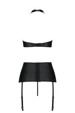 Passion - 3-delige Lingerieset Van Imitatieleer NANCY - Zwart -Sex Toys winkel Passion 3 delige Lingerieset van Imitatieleer NANCY zwart 4