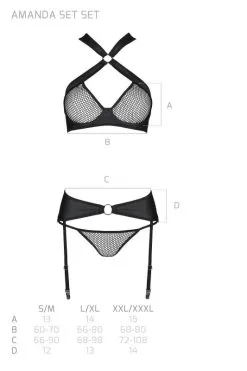 Passion - Lingerieset Amanda - Zwart -Sex Toys winkel Passion Lingerieset AMANDA zwart 5