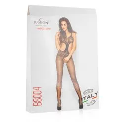 Passion - Netstof Bodystocking Met Open Kruis - Zwart -Sex Toys winkel Passion Netstof bodystocking met open kruis zwart 2