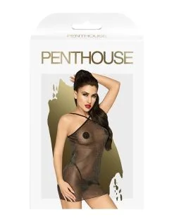 Penthouse - Doorschijnende Mini Jurk BOMB SHELL - Zwart/Zilver - Maat XL -Sex Toys winkel Penthouse Doorschijnende Mini Jurk BOMB SHELL ZwartZilver Maat XL 3