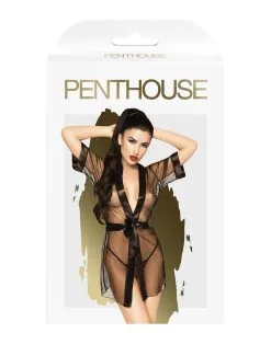 Penthouse - Kimono Met String MIDNIGHT MIRAGE - Zwart 6 Penthouse - Kimono Met String MIDNIGHT MIRAGE - Zwart -Sex Toys winkel Penthouse Kimono Met String MIDNIGHT MIRAGE zwart 3