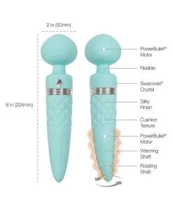 Pillow Talk Sultry Roterende Wand En G-spot Vibrator Met VerwarmingsFunctie - Lichtblauw -Sex Toys winkel Pillow Talk Sultry Roterende Wand en G spot Vibrator met verwarmingsfunctie Lichtblauw 10