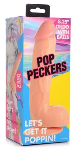 Pop Peckers Poppin Dildo 20 Cm - Lichte Huidskleur -Sex Toys winkel Pop Peckers Poppin Dildo 20 cm lichte huidskleur 6
