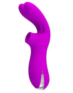 Pretty Love - Dubbele Oortjes Vibrator Met Clitoris Zuiger Ralap - Roze -Sex Toys winkel Pretty Love Dubbele Oortjes Vibrator met Clitoris Zuiger Ralap roze 5