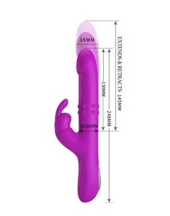 Pretty Love - Reese - Stotende Rabbit Vibrator - Roze -Sex Toys winkel Pretty Love Reese Stotende Rabbit Vibrator Roze 3