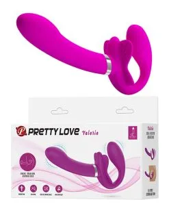 Pretty Love - Strapless Strap-on VoorbindVibrator Valerie - Roze -Sex Toys winkel Pretty Love Strapless Strap on Voorbindvibrator VALERIE roze 9