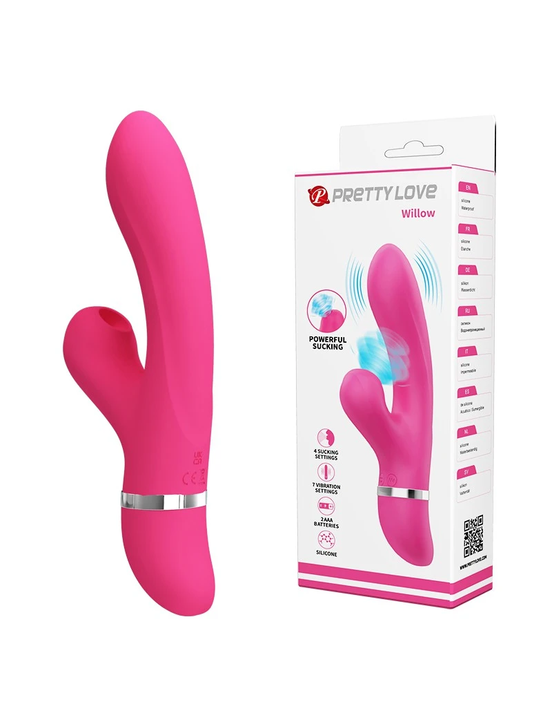 Pretty Love - Tarzan Vibrator Met ZuigFunctie WILLOW - Roze 7 Pretty Love - Tarzan Vibrator Met ZuigFunctie WILLOW - Roze - Afbeelding 7