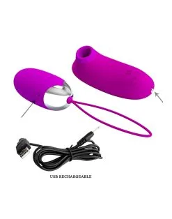 Pretty Love - Vibrerend Eitje Plus Luchtdruk Vibrator ORTHUS - Roze -Sex Toys winkel Pretty Love Vibrerend Eitje plus Luchtdruk Vibrator ORTHUS roze 4