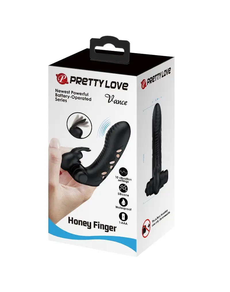 Pretty Love - Vinger Vibrator VANCE - Zwart 2 Pretty Love - Vinger Vibrator VANCE - Zwart - Afbeelding 2