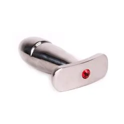 Kiotos RVS Vinger Buttplug Met Rood Sierkristal