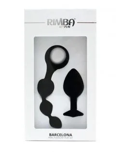 RIMBA TOYS Rimba Barcelona Anaal Set Met Buttplug En Anaal Kralen - Zwart -Sex Toys winkel Rimba Barcelona Anaal set met buttplug en anaal kralen zwart 4