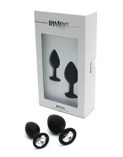 RIMBA TOYS Rimba Berlin Bling Buttplug - Set Met Twee Buttplugs Met Kristal - Zwart