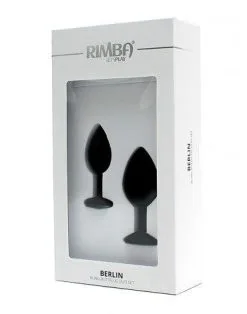 RIMBA TOYS Rimba Berlin Bling Buttplug - Set Met Twee Buttplugs Met Kristal - Zwart -Sex Toys winkel Rimba Berlin Bling Buttplug Set met twee buttplugs met kristal zwart 5