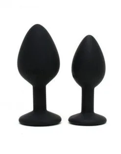 RIMBA TOYS Rimba Berlin Bling Buttplug - Set Met Twee Buttplugs Met Kristal - Zwart -Sex Toys winkel Rimba Berlin Bling Buttplug Set met twee buttplugs met kristal zwart 6