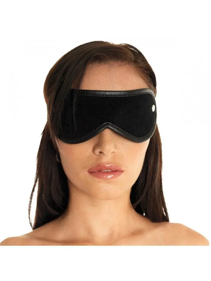 Rimba Bondage Play - Blinddoek Leer - Zwart 2 Rimba Bondage Play - Blinddoek Leer - Zwart - Afbeelding 2