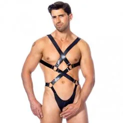 Rimba Bondage Play - Body Harnas Met Slip Met Gat Voor Penis