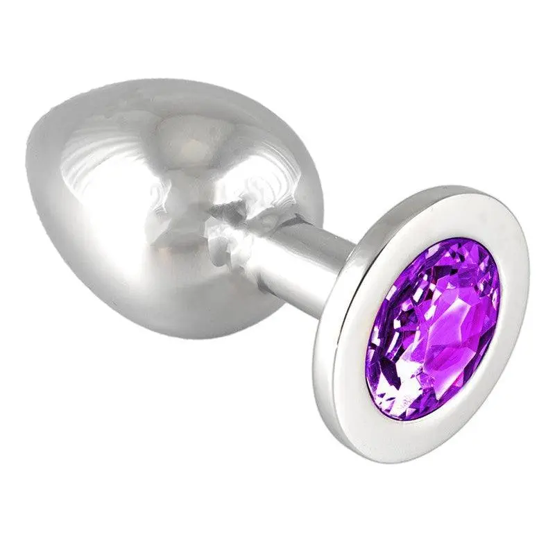 Rimba Bondage Play - Buttplug Groot Met Paars Kristal 1 Rimba Bondage Play - Buttplug Groot Met Paars Kristal