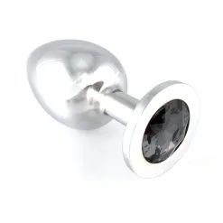 Rimba Bondage Play - Buttplug Groot Met Zwart Kristal