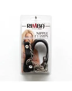 Rimba Bondage Play - Collar Met Tepelklemmen Aan Ketting -Sex Toys winkel Rimba Bondage Play Collar Met Tepelklemmen aan Ketting 2