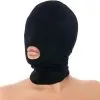 Rimba Bondage Play - Hood - Hoofdmasker Uit Elastische Stof Met Open Mond - Zwart