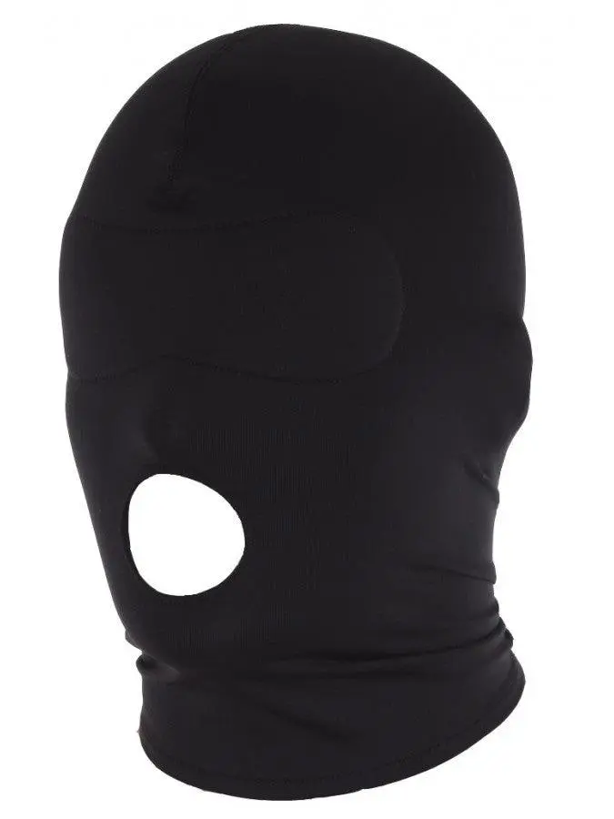 Rimba Bondage Play - Hood - Hoofdmasker Uit Elastische Stof Met Open Mond - Zwart 2 Rimba Bondage Play - Hood - Hoofdmasker Uit Elastische Stof Met Open Mond - Zwart - Afbeelding 2