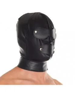 Rimba Bondage Play - Hood Met Afneembare Mond- En Oogdelen -Sex Toys winkel Rimba Bondage Play Hood Met afneembare mond En oogdelen 4