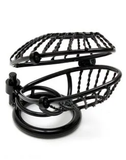 Rimba Bondage Play - Kuisheidskooi - Metalen Peniskooi Met Hangslot En Twee Ringen - Zwart 7 Rimba Bondage Play - Kuisheidskooi - Metalen Peniskooi Met Hangslot En Twee Ringen - Zwart -Sex Toys winkel Rimba Bondage Play Kuisheidskooi Metalen Peniskooi Met hangslot en Twee Ringen Zwart 3