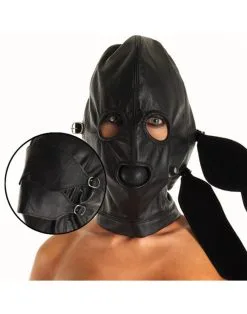 Rimba Bondage Play - Leren Masker Met Afneembare Gag En Oogdelen -Sex Toys winkel Rimba Bondage Play Leren Masker Met afneembare gag En oogdelen 3