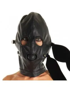 Rimba Bondage Play - Leren Masker Met Afneembare Gag En Oogdelen -Sex Toys winkel Rimba Bondage Play Leren Masker Met afneembare gag En oogdelen 4