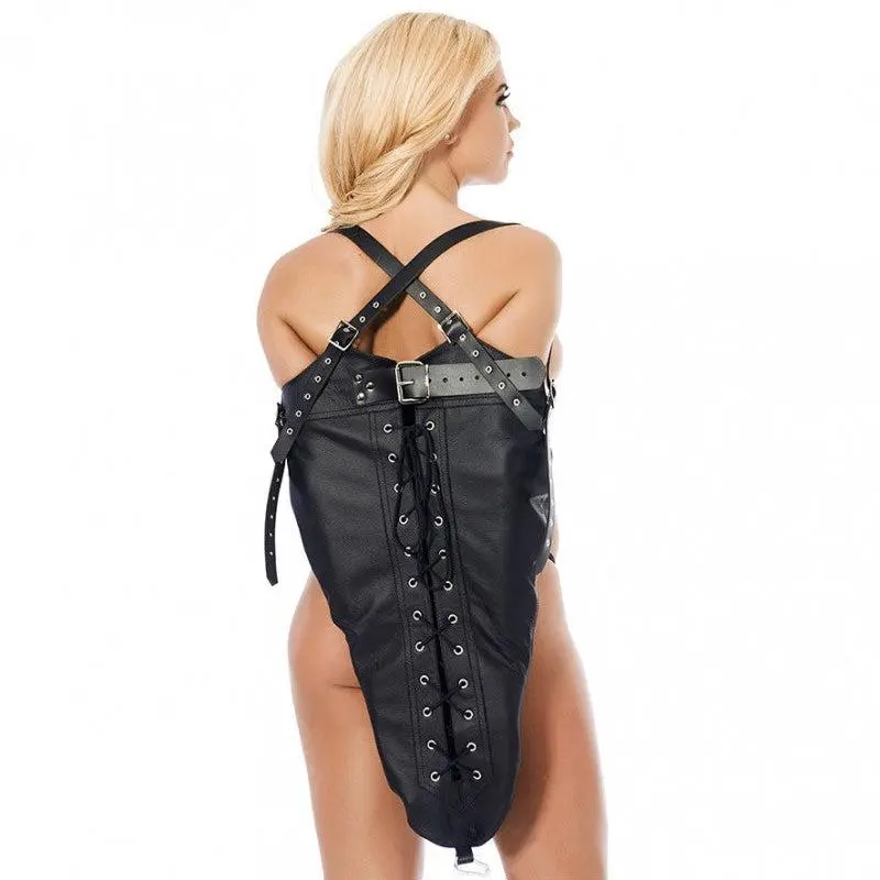 Rimba Bondage Play - Leren Single Glove - Arm Dwangbuis - Arm Bondage 1 Rimba Bondage Play - Leren Single Glove - Arm Dwangbuis - Arm Bondage