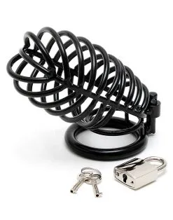 Rimba Bondage Play - Peniskooi - Metalen Kuisheidskooi Met Twee Maten Ringen En Hangslot - Zwart 6 Rimba Bondage Play - Peniskooi - Metalen Kuisheidskooi Met Twee Maten Ringen En Hangslot - Zwart -Sex Toys winkel Rimba Bondage Play Peniskooi Metalen Kuisheidskooi Met Twee Maten Ringen en Hangslot Zwart 3