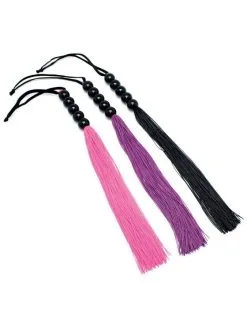 Rimba Bondage Play - Zweepje Met Siliconen Strengetjes - Paars -Sex Toys winkel Rimba Bondage Play Zweepje Met Siliconen strengetjes Paars 3