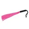 Rimba Bondage Play - Zweepje Met Siliconen Strengetjes - Roze