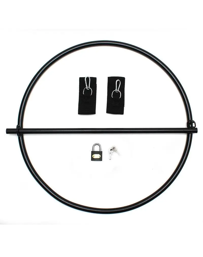 Rimba Bondage Play Rimba Bondage Ring - Restraint Ring Met Klittenband Boeien En Hangslot 1 Rimba Bondage Play Rimba Bondage Ring - Restraint Ring Met Klittenband Boeien En Hangslot