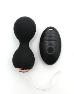 RIMBA TOYS Rimba Cannes Oplaadbare Vaginaballen Met Remote Control - Zwart -Sex Toys winkel Rimba Cannes oplaadbare vaginaballen met remote control zwart 5