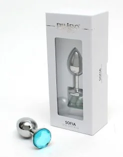 RIMBA TOYS Rimba Metalen Buttplug Met Kristal Sofia - Blauw