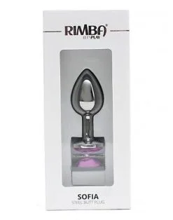 RIMBA TOYS Rimba Metalen Buttplug Met Kristal Sofia - Roze -Sex Toys winkel Rimba Metalen Buttplug met kristal Sofia roze 4