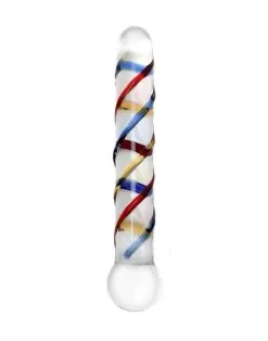RIMBA TOYS Rimba Sensual Glass - Glazen Dildo Rachella - Transparant/Rood/Blauw/Geel