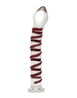 RIMBA TOYS Rimba Sensual Glass - Glazen Dildo Ursula - Transparant/Rood