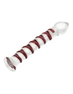 RIMBA TOYS Rimba Sensual Glass - Glazen Dildo Ursula - Transparant/Rood -Sex Toys winkel Rimba Sensual Glass Glazen Dildo Ursula transparantrood 3