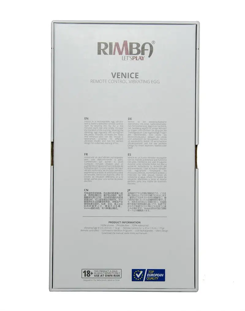 Rimba Toys - Vibrerend Ei Met Afstandsbediening Venice - Zwart 6 Rimba Toys - Vibrerend Ei Met Afstandsbediening Venice - Zwart - Afbeelding 6