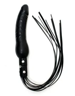 Rimba Bondage Play Rimba Leren Zweep Met Siliconen Dildo