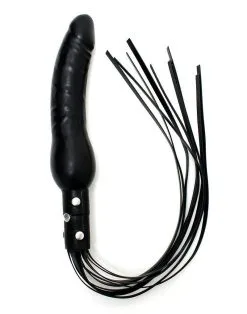 Rimba Bondage Play Rimba Leren Zweep Met Siliconen Dildo -Sex Toys winkel Rimba leren zweep met siliconen dildo 5