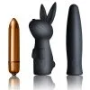 Rocks Off Rocks-off - Truly Dark Desires Set Mini Vibrator Met Opzetstukken - Zwart/Goud
