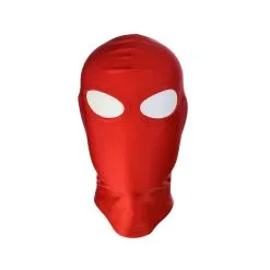 Kiotos Leather Rode BDSM Hood Met Openingen Voor De Ogen -Sex Toys winkel Rode BDSM Hood met openingen voor de ogen 3