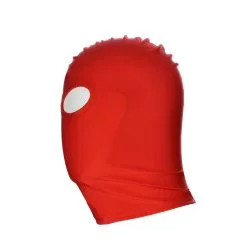 Kiotos Leather Rode BDSM Hood Met Openingen Voor De Ogen -Sex Toys winkel Rode BDSM Hood met openingen voor de ogen 5