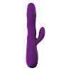 Lang Loys Roterende Vibrator Met Clitoris Stimulator - Paars