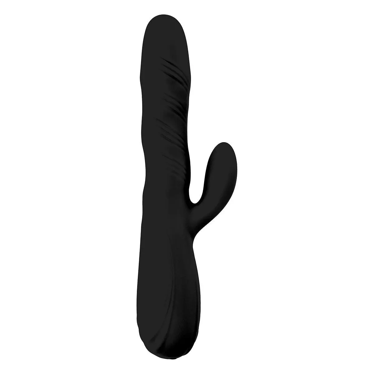 Lang Loys Roterende Vibrator Met Clitoris Stimulator - Zwart 1 Lang Loys Roterende Vibrator Met Clitoris Stimulator - Zwart