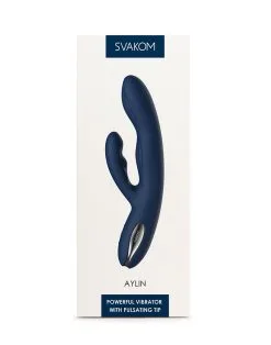 Svakom - Rabbit Vibrator Met Vibrerende Tip Aylin - Blauw -Sex Toys winkel SVAKOM Rabbit Vibrator met vibrerende tip AYLIN blauw 7