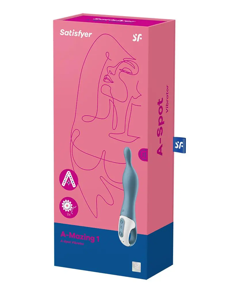 Satisfyer - A-mazing 1 A-spot Vibrator - Blauw 2 Satisfyer - A-mazing 1 A-spot Vibrator - Blauw - Afbeelding 2